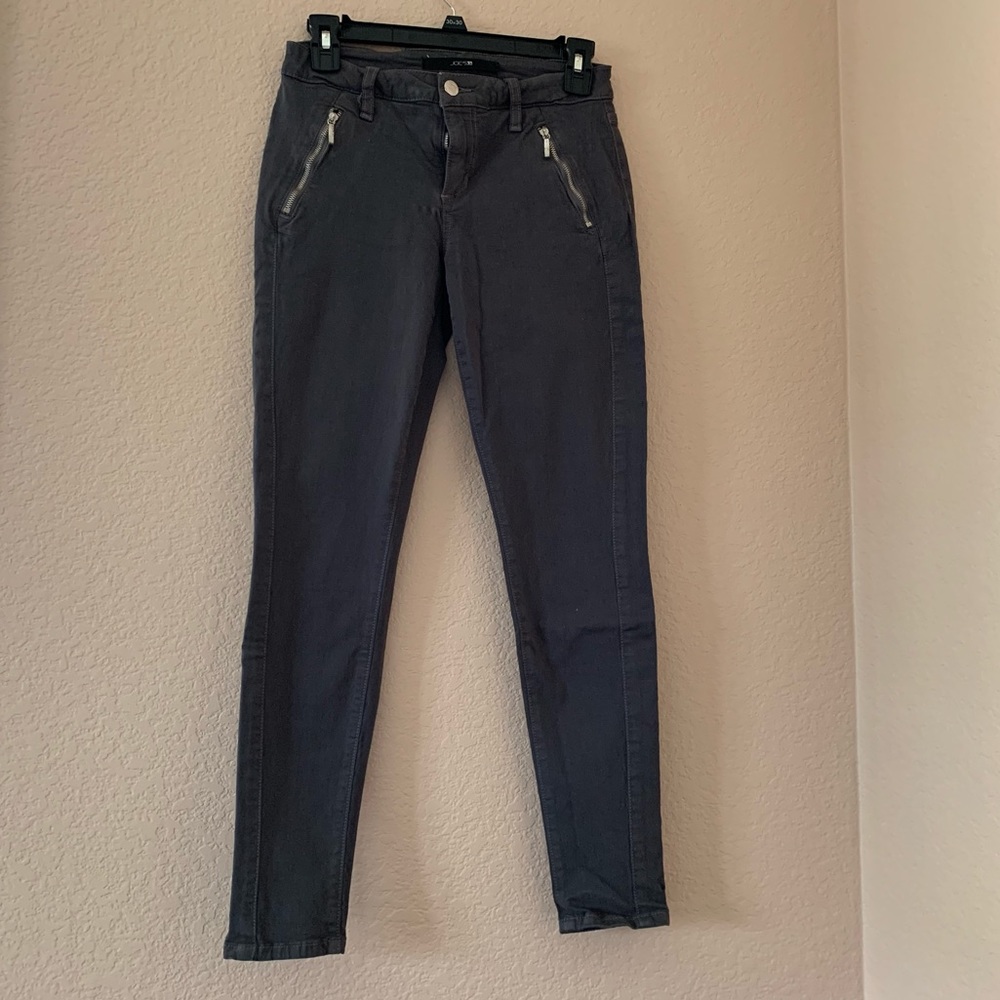 Charcoal Grey Joe Jeans with silver hardware
